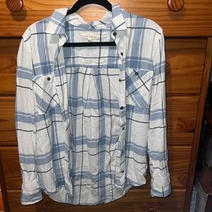 Pacsun blue and white button down top!